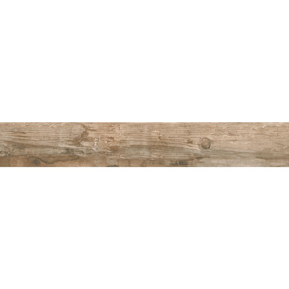 MARAZZI Montagna Gunstock 6 in. x 24 in. Glazed Porcelain Floor and