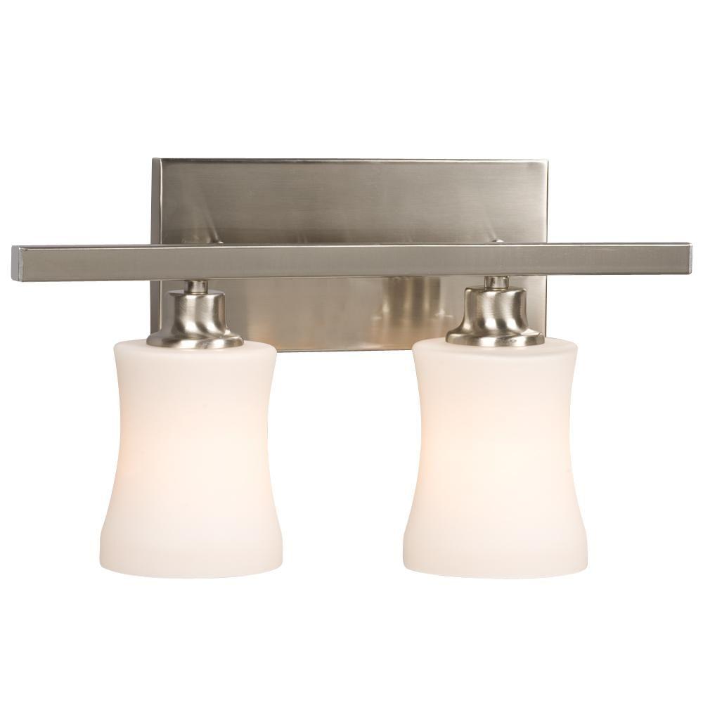 Filament Design Negron 2Light Brushed Nickel Incandescent Bath Vanity LightCLIXY5227653 The