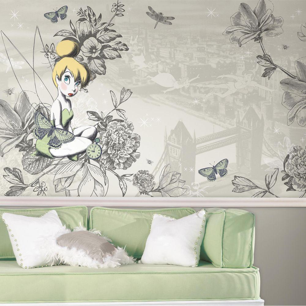 72 In W X 126 H Vintage Tinkbell Xl Chair Rail 7 Panel Prepasted Wall Mural 72 In W X 126 H Vintage Tinkbell Xl Chair Rail 7 Panel Prepasted Wall Mural
