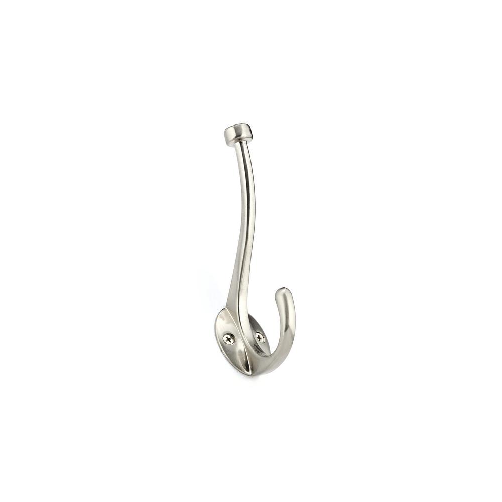 Richelieu Hardware 5-13/16 in. (148 mm) Brushed Nickel Decorative Hook ...