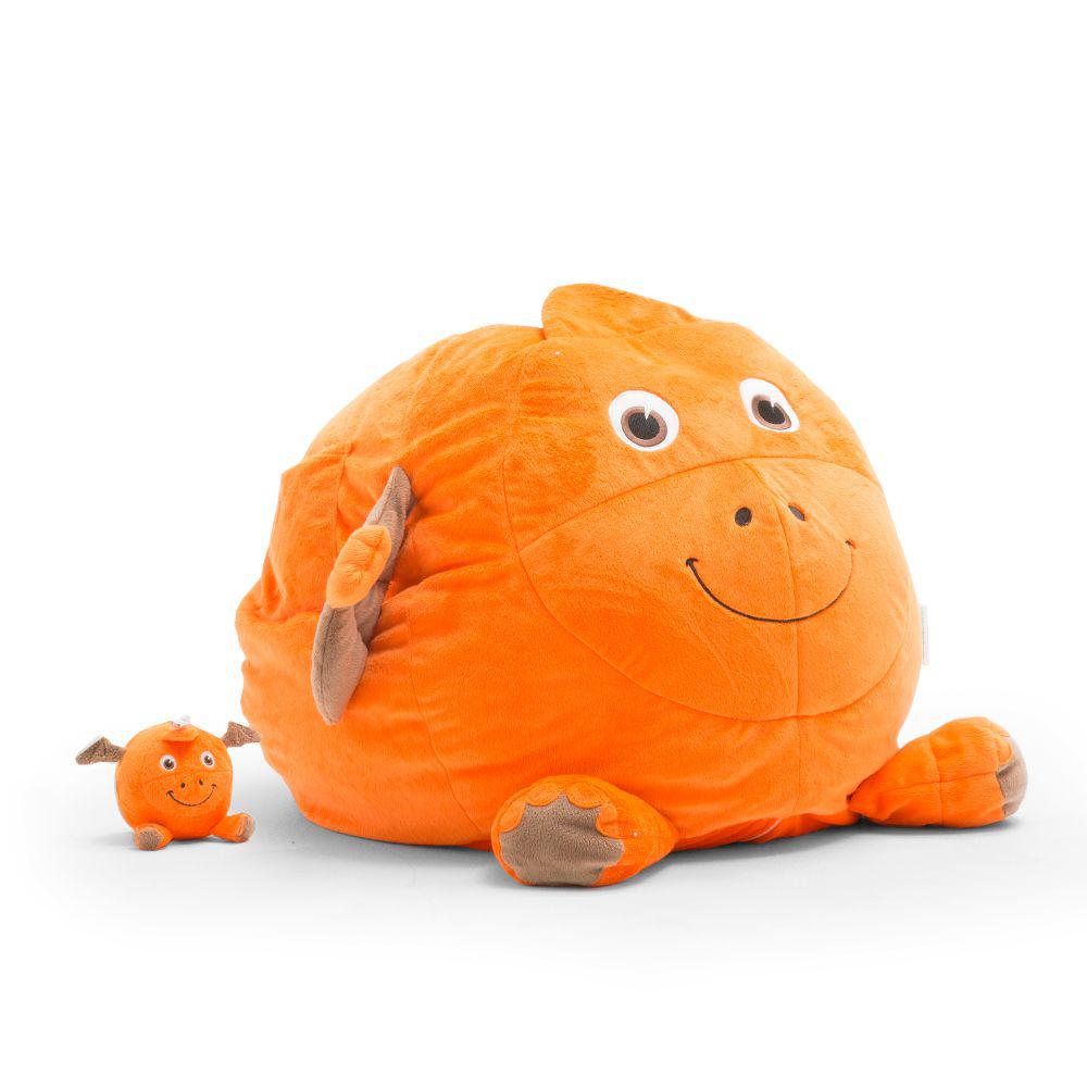 Orange Bean Bag Chairs The Home Depot Tommy The Pterodactyl Cozy Orange Plush Bean Bag