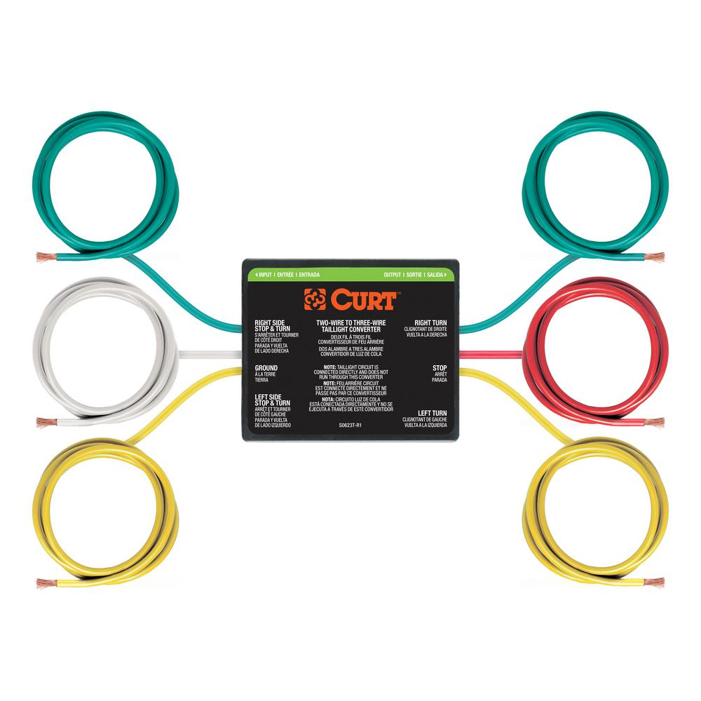 CURT 58240 Non-Powered 3-to-2-Wire Taillight Converter