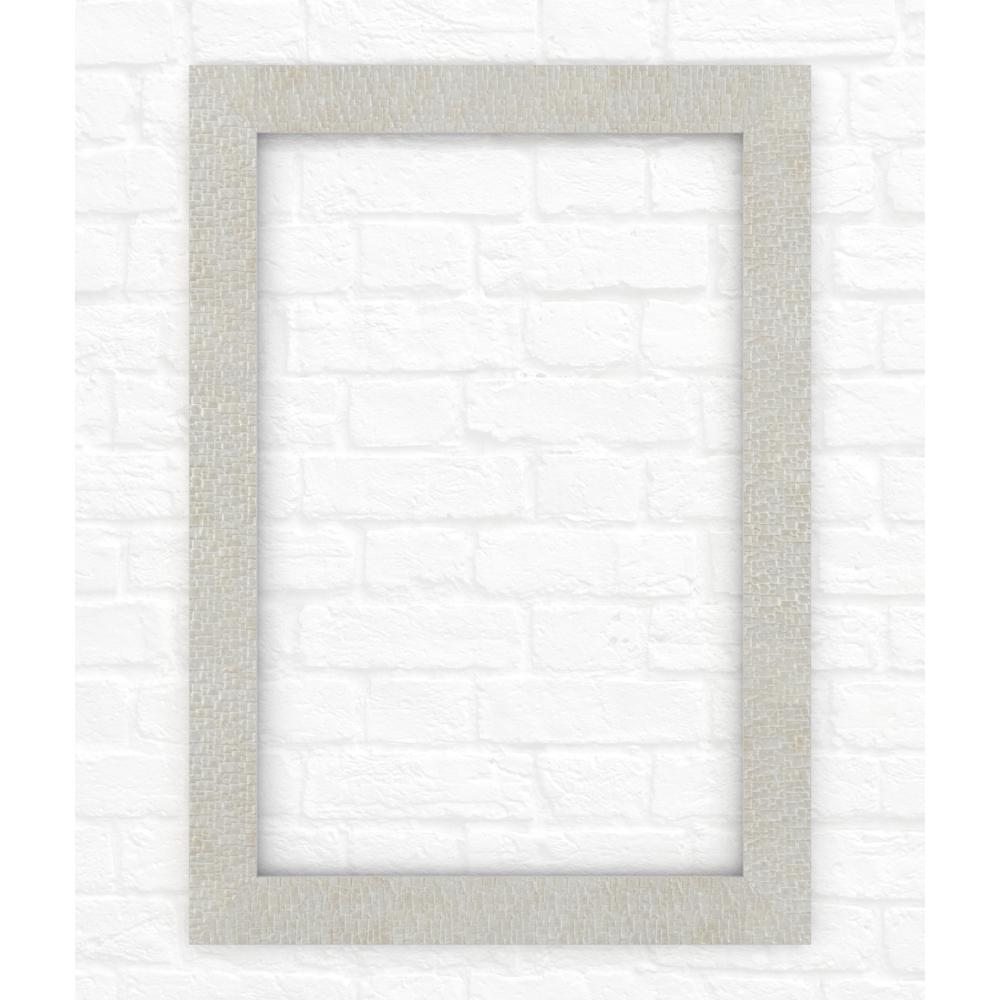 Slate Mirror Framing Kits Bathroom Mirrors The Home Depot L1 Rectangular Mirror Frame In Stone Mosaic