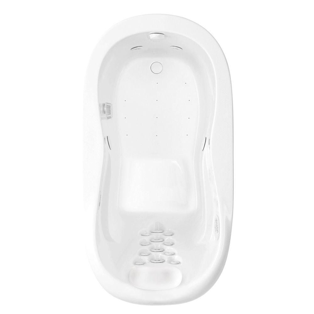 Aquatic Infinity 9 66 in. Acrylic Reversible Drain Oval DropIn Air