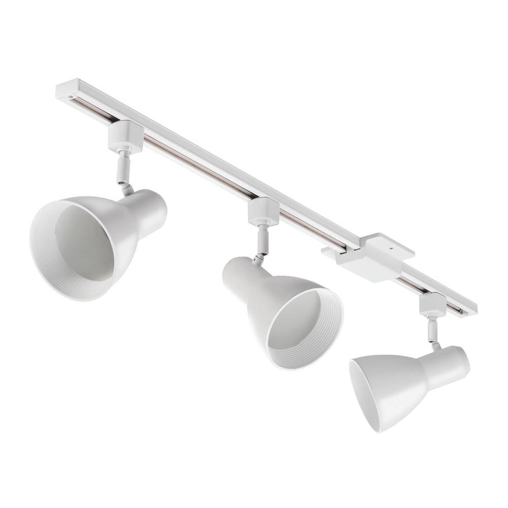 Track Lighting The Home Depot Baffle 44 5 In 3 Light White Track Lighting Kit