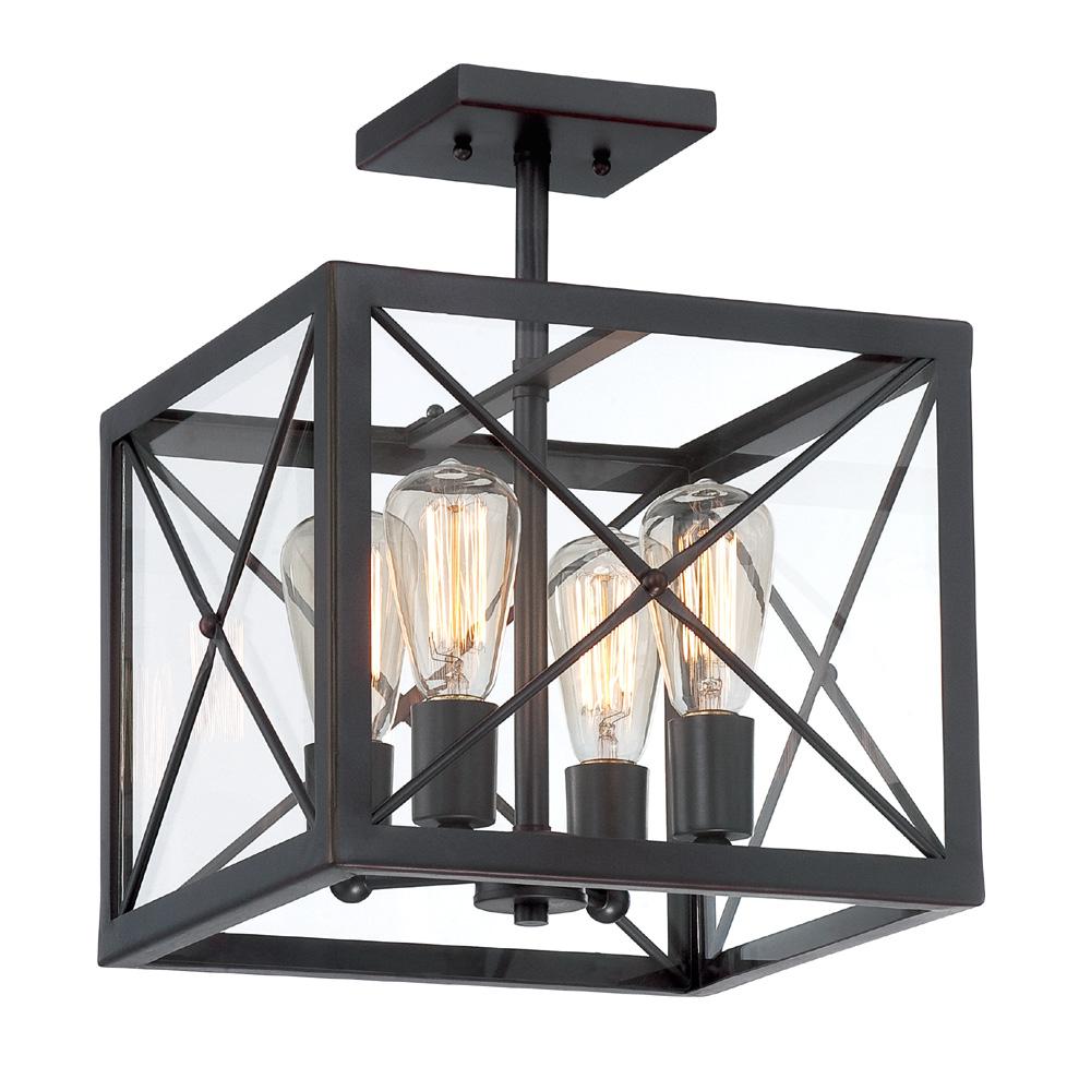 Designers Fountain High Line 4Light Satin Bronze Interior Incandescent