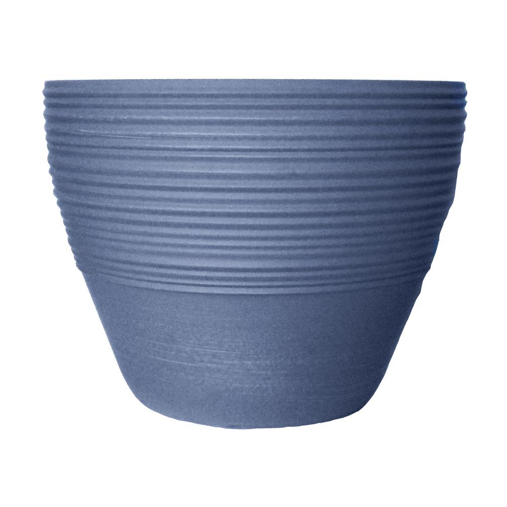 Prescott 15.04 in. W x 11.65 in. H Brushed Denim Resin PlanterUS337700