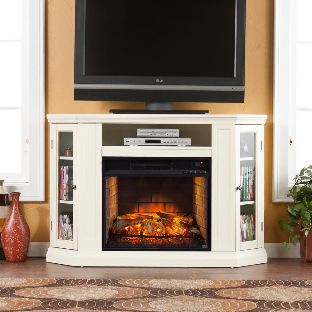Hudson 48 In W Convertible Media Infrared Electric Fireplace Hudson 48 In W Convertible Media Infrared Electric Fireplace Ivory
