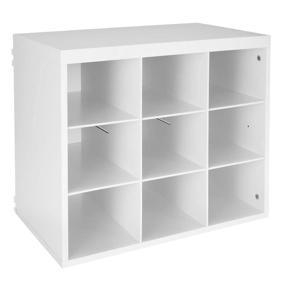 Closetmaid 19 In H X 24 In W X 12 In D White Wood Look 15 Cube Storage Organizer 8983 The Home Depot