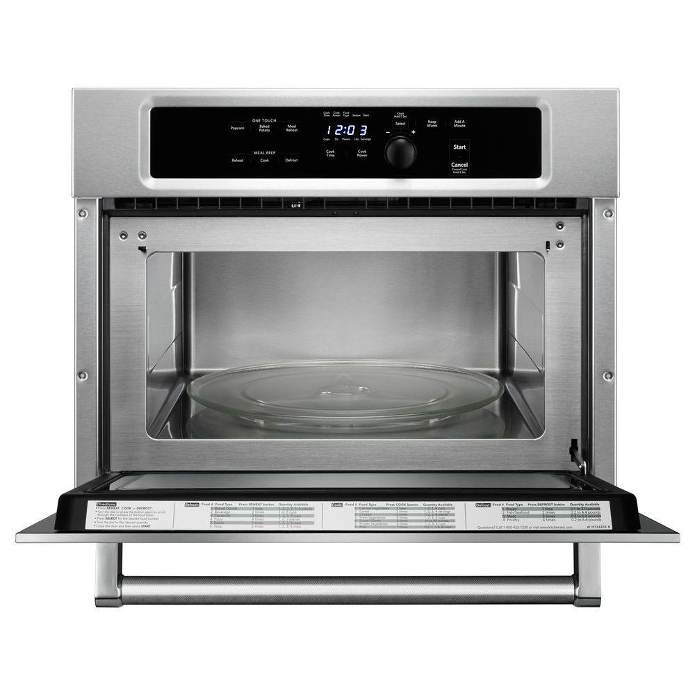 Kitchenaid 1 4 Cu Ft Built In Microwave Stainless Steel So Sku 1001357382 Kitchenaid