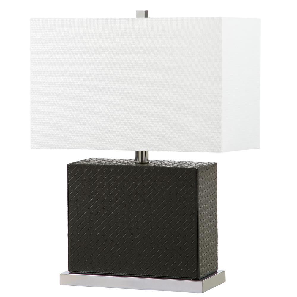Safavieh Delia 20 5 In Grey Faux Woven Leather Table Lamp Lit4403j Grey Faux Woven Leather Table Lamp