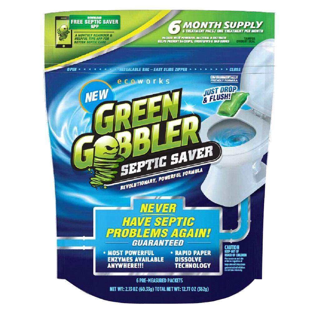 Green Gobbler Septic Saver Enzyme Pacs Ggssep The Home Depot Green Gobbler Septic Saver Enzyme Pacs