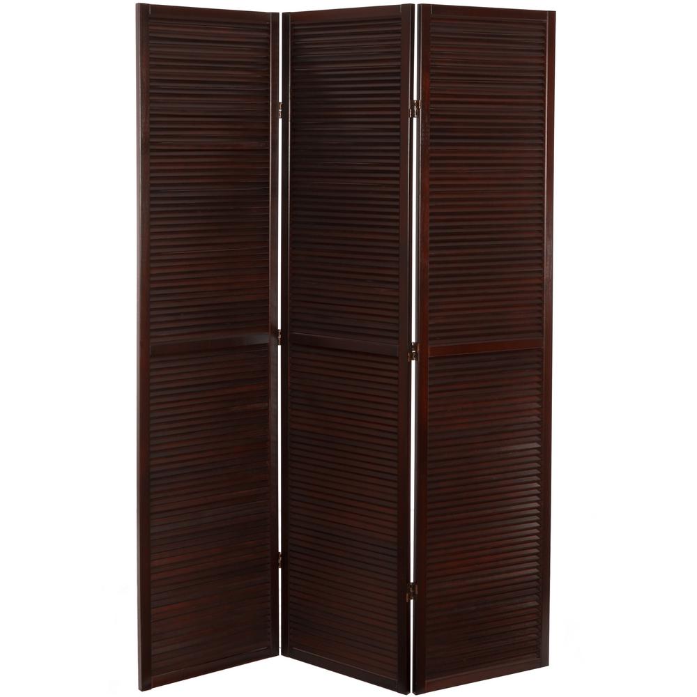 Room Dividers Home Decor The Depot Brown 3 Panel Venetian Room Divider