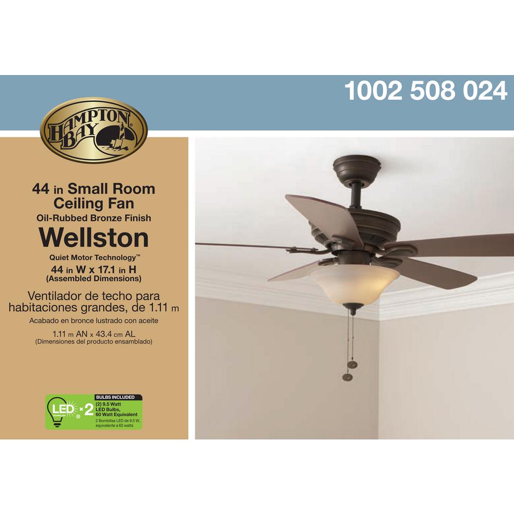 Huis Hampton Bay Wellston 44 Oil Rubbed Bronze Ceiling Fan Replacement Parts 619030 Luxclusif Com