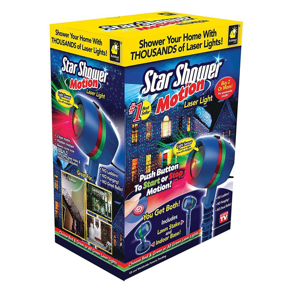 Star Shower Motion Laser Light Projector-10639-6 - The Home Depot