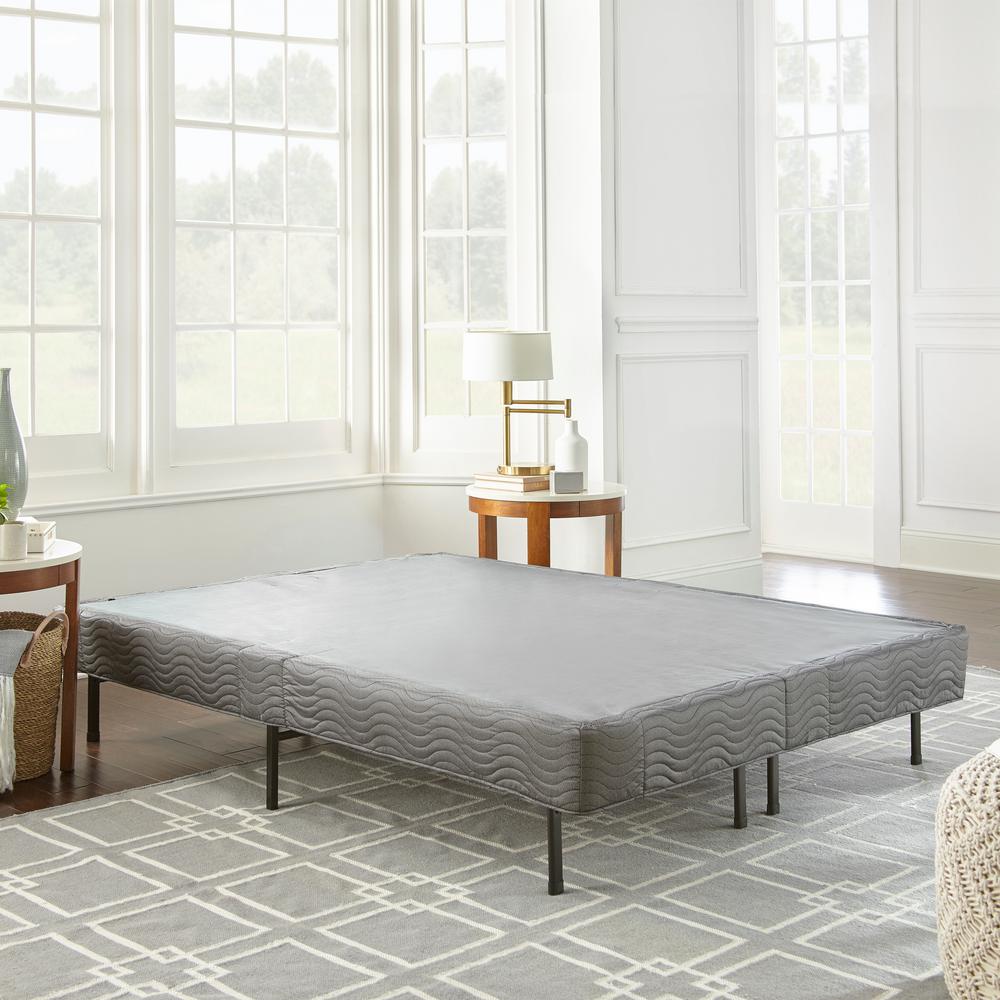Rest Rite 14 In Queen Metal Platform Bed Frame With Cover Queen Metal Platform Bed Frame