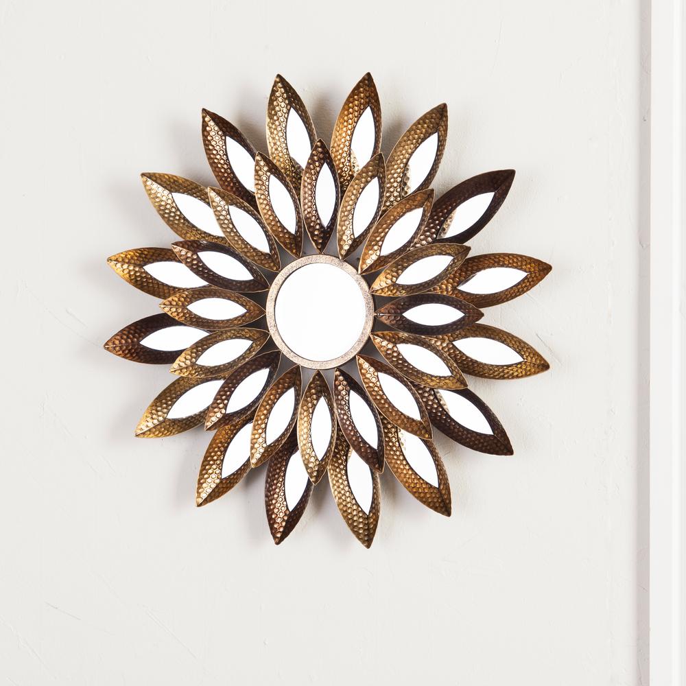 3R Studios Aiden Grey and Rust Framed MirrorDA0084 The Home Depot