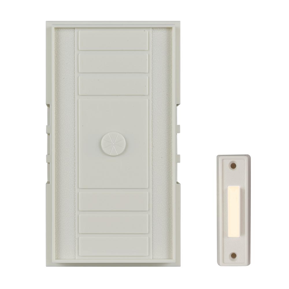 NICOR Single Doorbell Wired Chime Kit with Rectangular Lighted Button