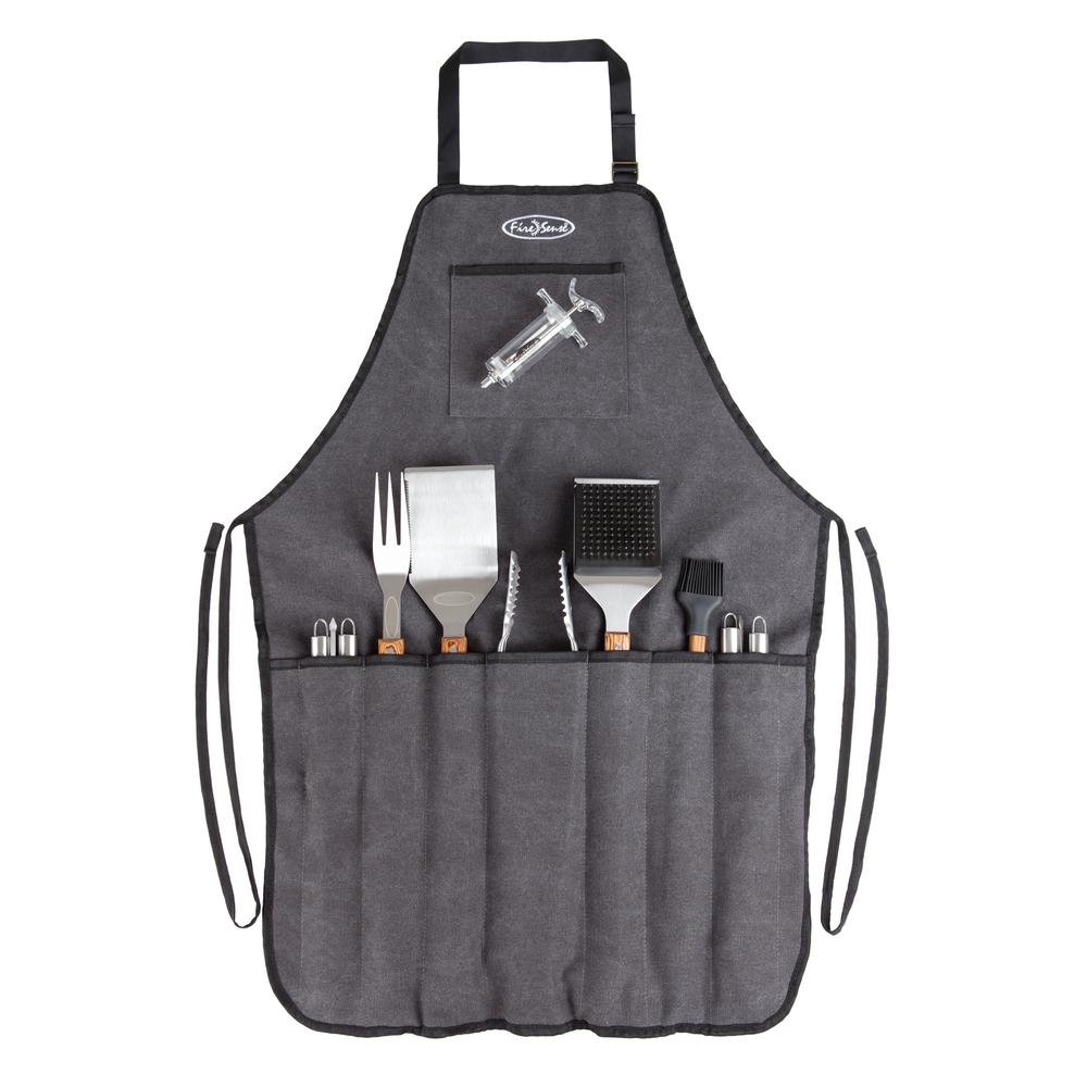 Fire Sense Elite 13-Piece Stainless Steel BBQ Tool Set in Charcoal by Fire Sense