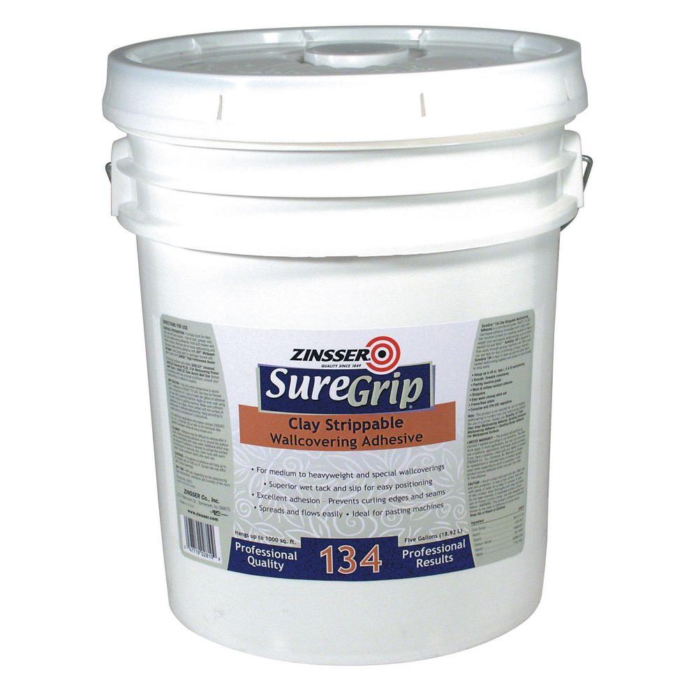 Zinsser 5-gal. SureGrip 134 Clay Strippable Adhesive-2810 - The Home Depot