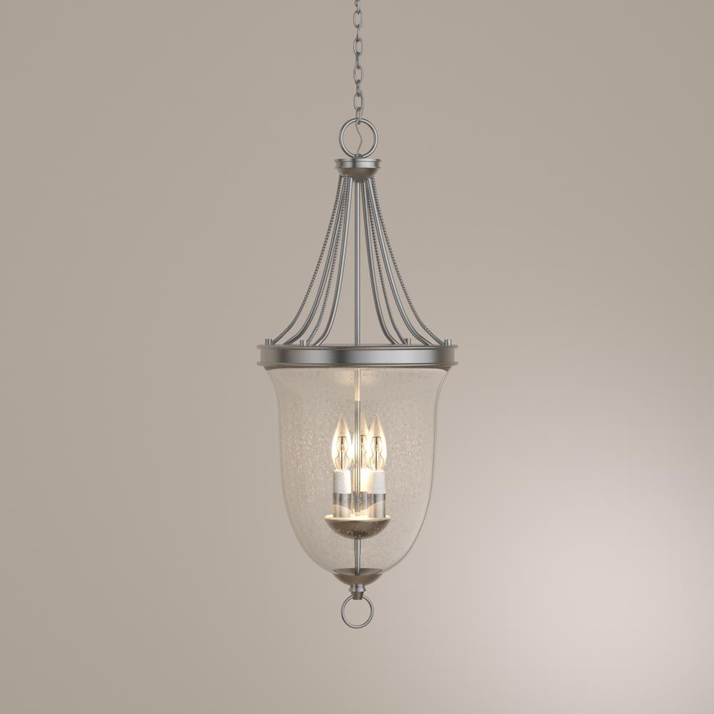 Progress Lighting Seeded Glass Collection 9 75 In 3 Light Brushed Nickel Foyer Pendant With Clear P3753 09 The Home Depot - Clear Seeded Glass Pendant Lights Progress Lighting Seeded Glass Collection 9 75 In 3 Light Brushed Nickel Foyer Pendant With Clear P3753 09 The Home Depot - Clear Seeded Glass Pendant Lights