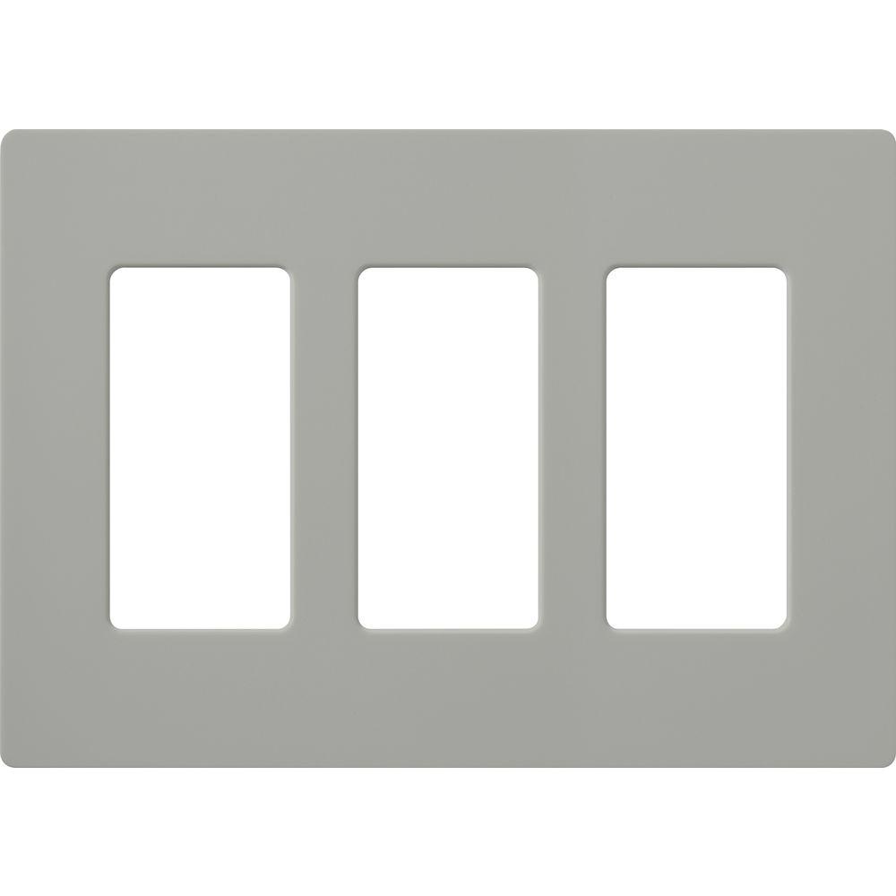 Lutron Claro 1 Gang Decora Wall Plate PalladiumSC1PD The Home Depot