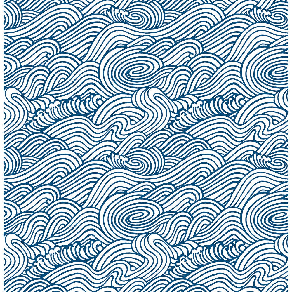 A Street Prints Mare Navy Wave Navy Wallpaper Sample 2744 sam The Home Depot