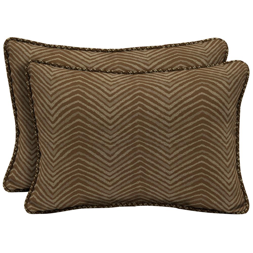 Bombay Outdoors Zebra Oversize Lumbar Outdoor Throw Pillow with Welt (2