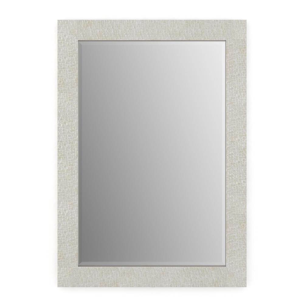 Delta 29 In X 41 M3 Rectangular Framed Mirror With Deluxe Glass And Flush Mount Hardware Stone Mosaic