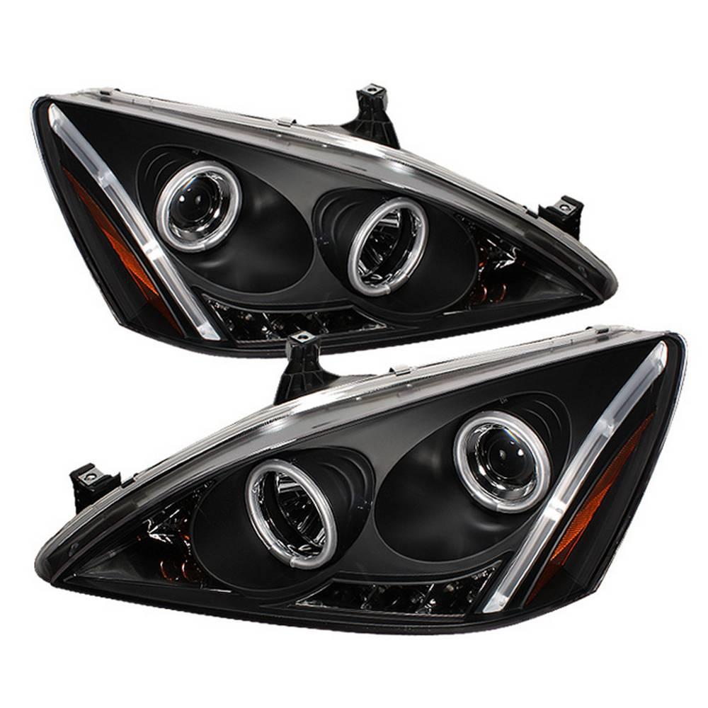 Spyder Auto Honda Accord 03 07 Projector Headlights Ccfl Halo Black 5029713 The Home Depot