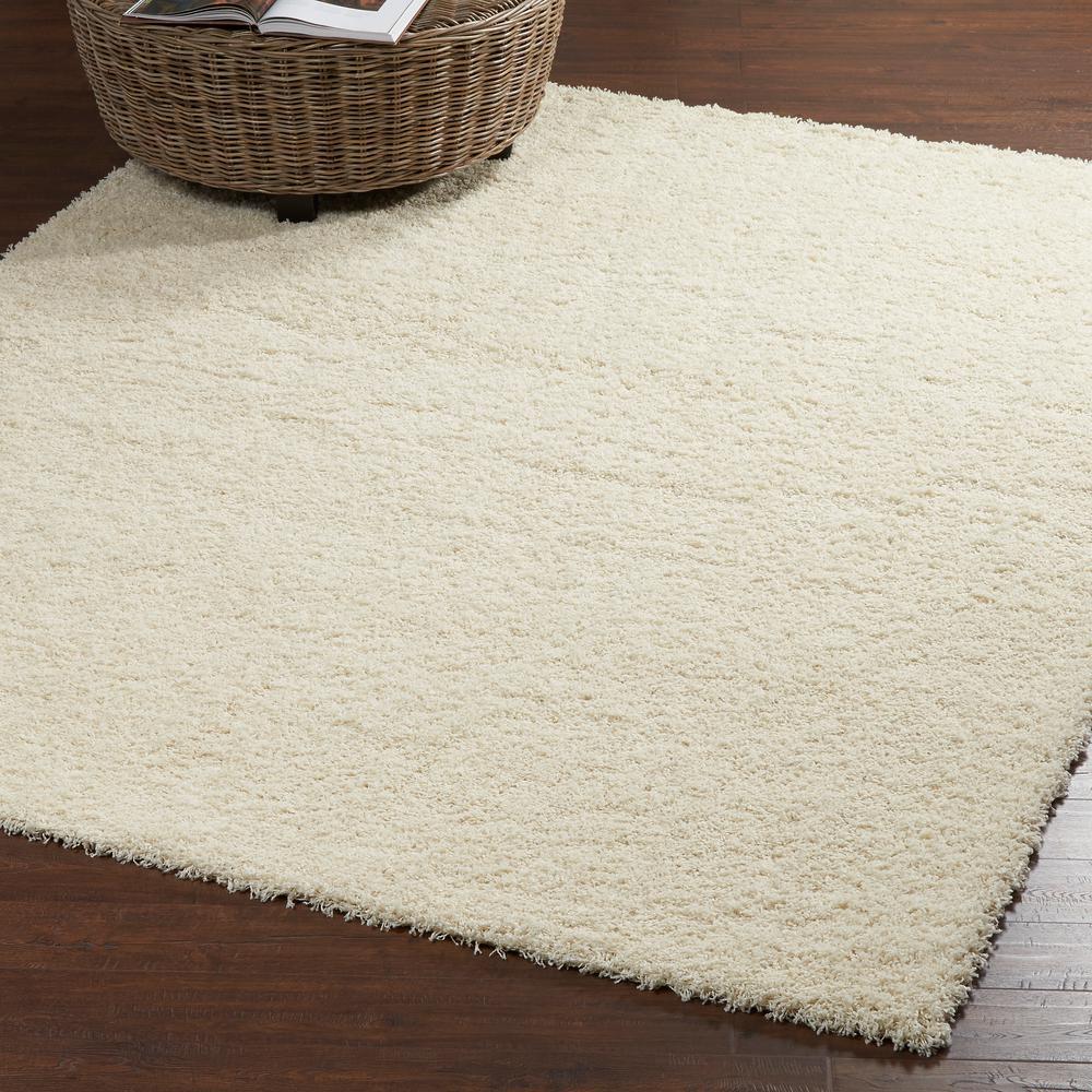 Ottomanson Contemporary Solid Beige 5 Ft X 7 Ft Shag Area Rug SHG2762   Cream Ottomanson Area Rugs Shg2762 5x7 64 1000 