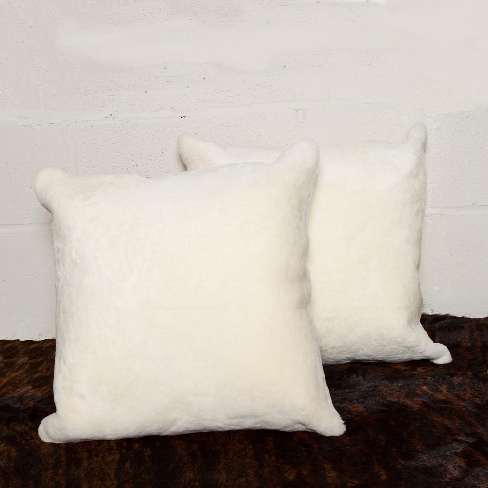 Natural Nelson Sheepskin Natural Solid 18 In X 18 In Throw