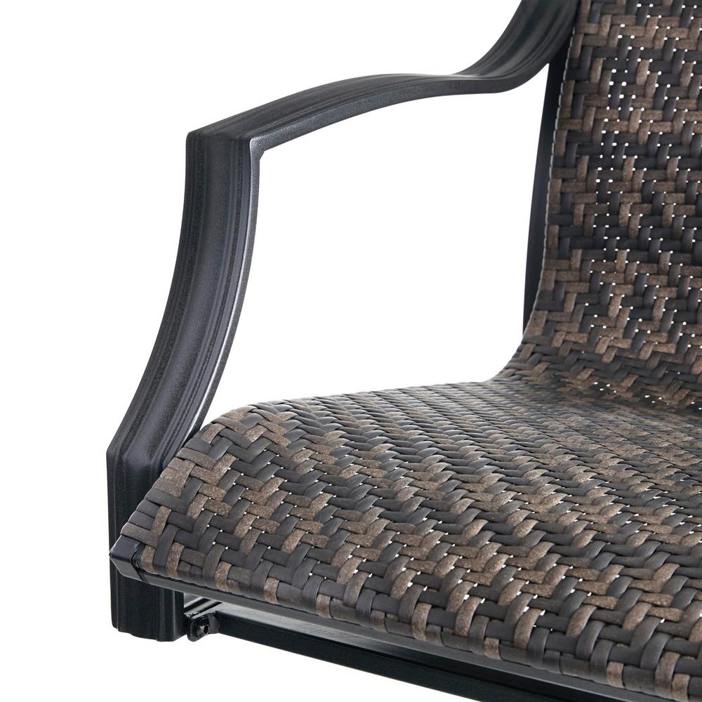 Hampton Bay Statesville Padded Sling Patio Lounge Swivel Chairs Patio