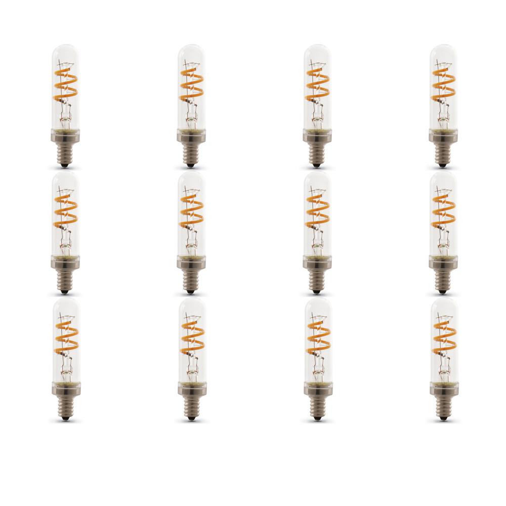 Low Heat E12 Clear Led Bulbs Light The Home Depot 25 Watt Equivalent T6 Candelabra Dimmable Filament Led Vintage Style Clear Glass Light Bulb