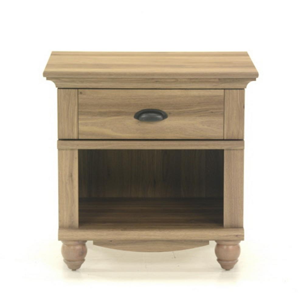 Sauder Harbor View 1 Drawer Salt Oak Nightstand 415004 The Home