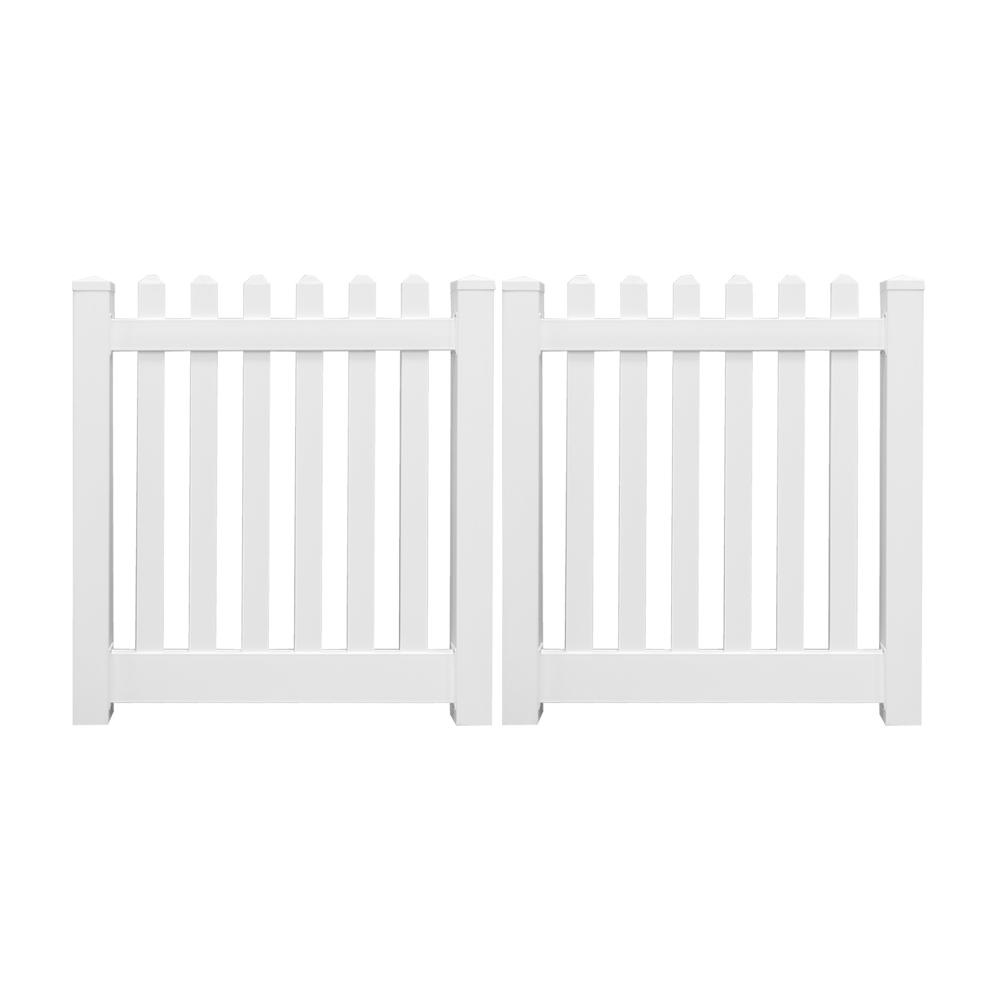 Veranda 3Rail Post and Rail 4 ft. x 5 ft. White Vinyl Walk Gate Kit