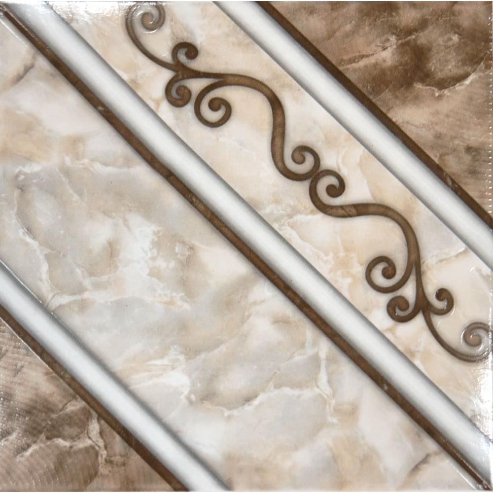 Msi 17 In X 17 In Ferrara Marron Glazed Ceramic Floor And Wall