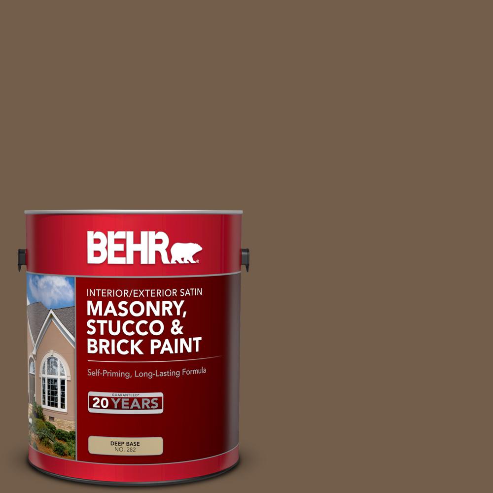 BEHR Premium 1 gal. MS46 Chestnut Brown Satin Interior BEHR Premium 1 gal. MS46 Chestnut Brown Satin Interior