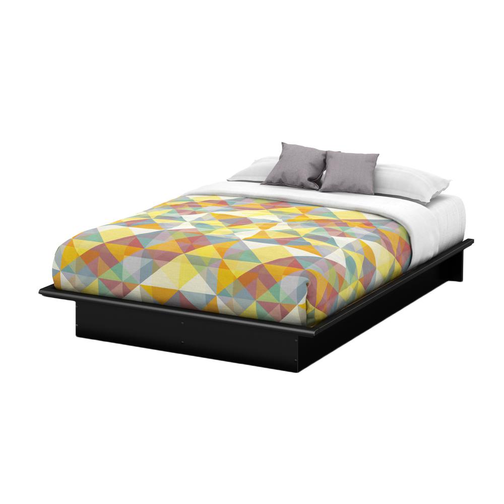 Step One Queen Size Platform Bed In Pure Black