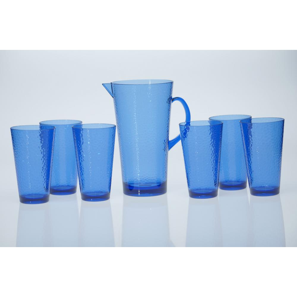 7Piece Cobalt Blue Drinkware SetBLUE7PC The Home Depot