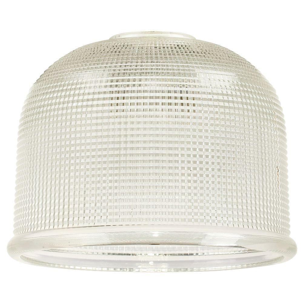 Westinghouse 5 1 8 In Clear Prismatic Glass Dome Shade With 2 4 Fitter And 6 9 16 W