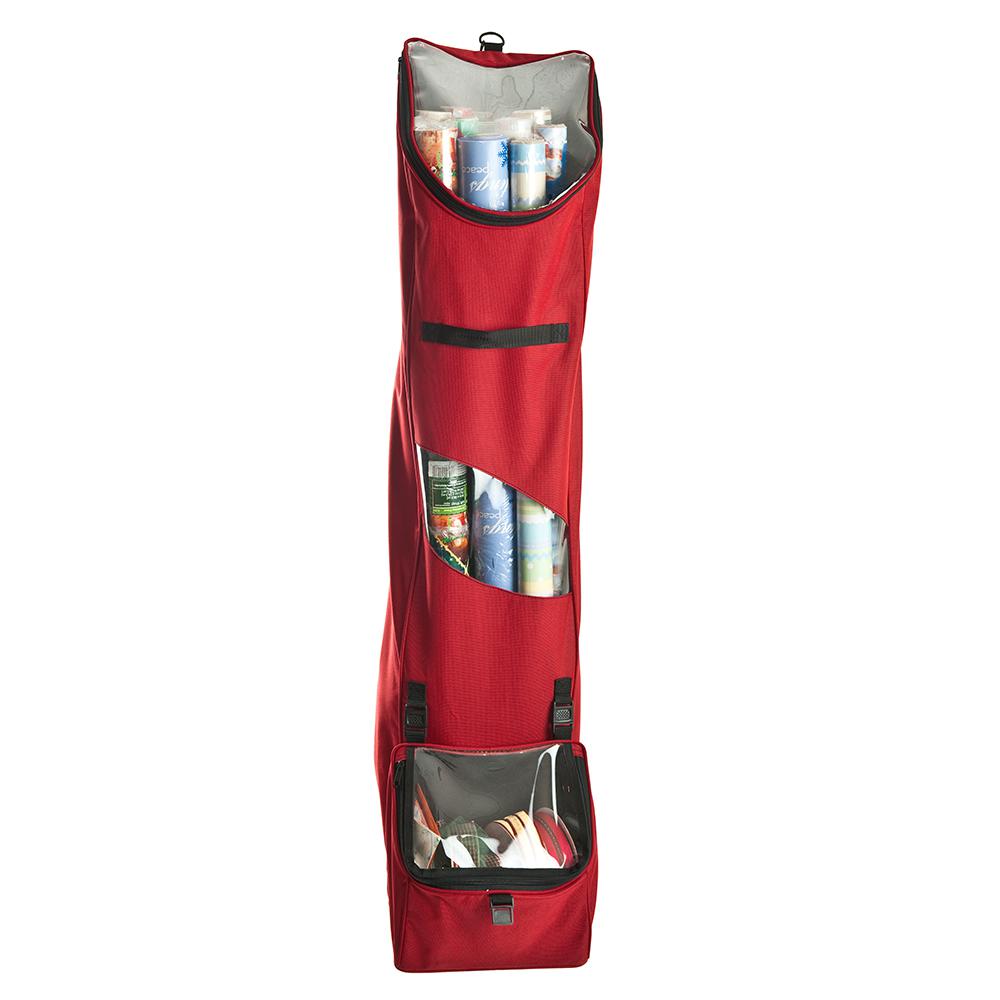 Santa's Bags Red Hanging Wrapping Paper Storage-SB-10130-RS - The Home