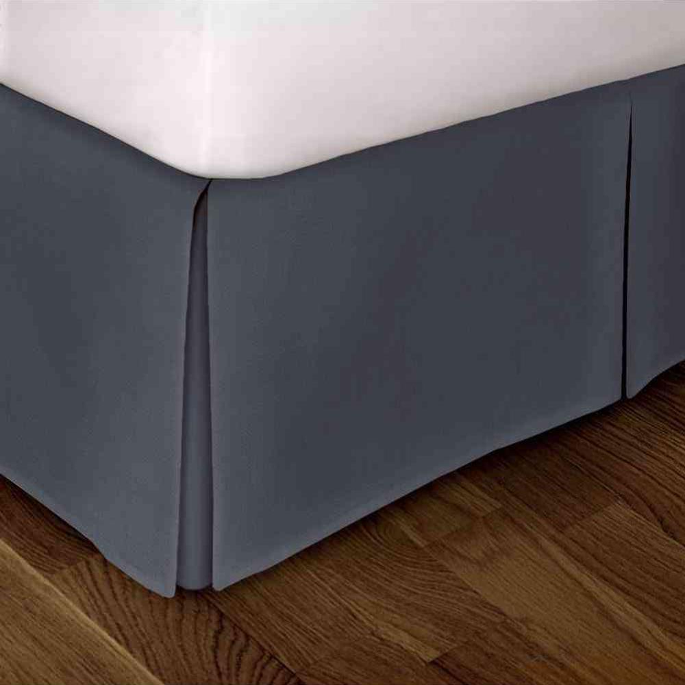 Rizzy Home Steel Blue Solid Pattern Queen Bed Skirt Rizzy Home Steel Blue Solid Pattern Queen Bed Skirt