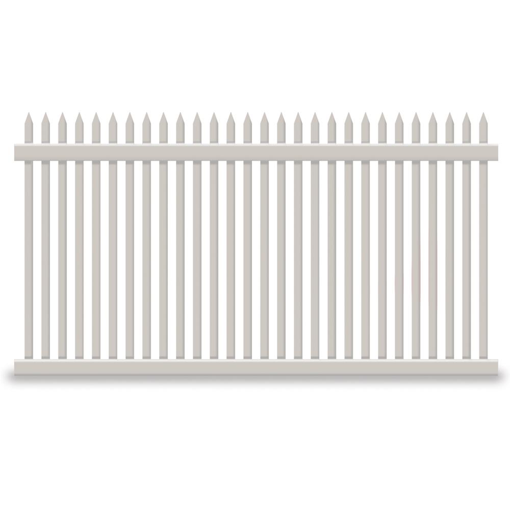 Weatherables Hartford 4 ft. H x 8 ft. W Tan Vinyl Picket Fence Panel