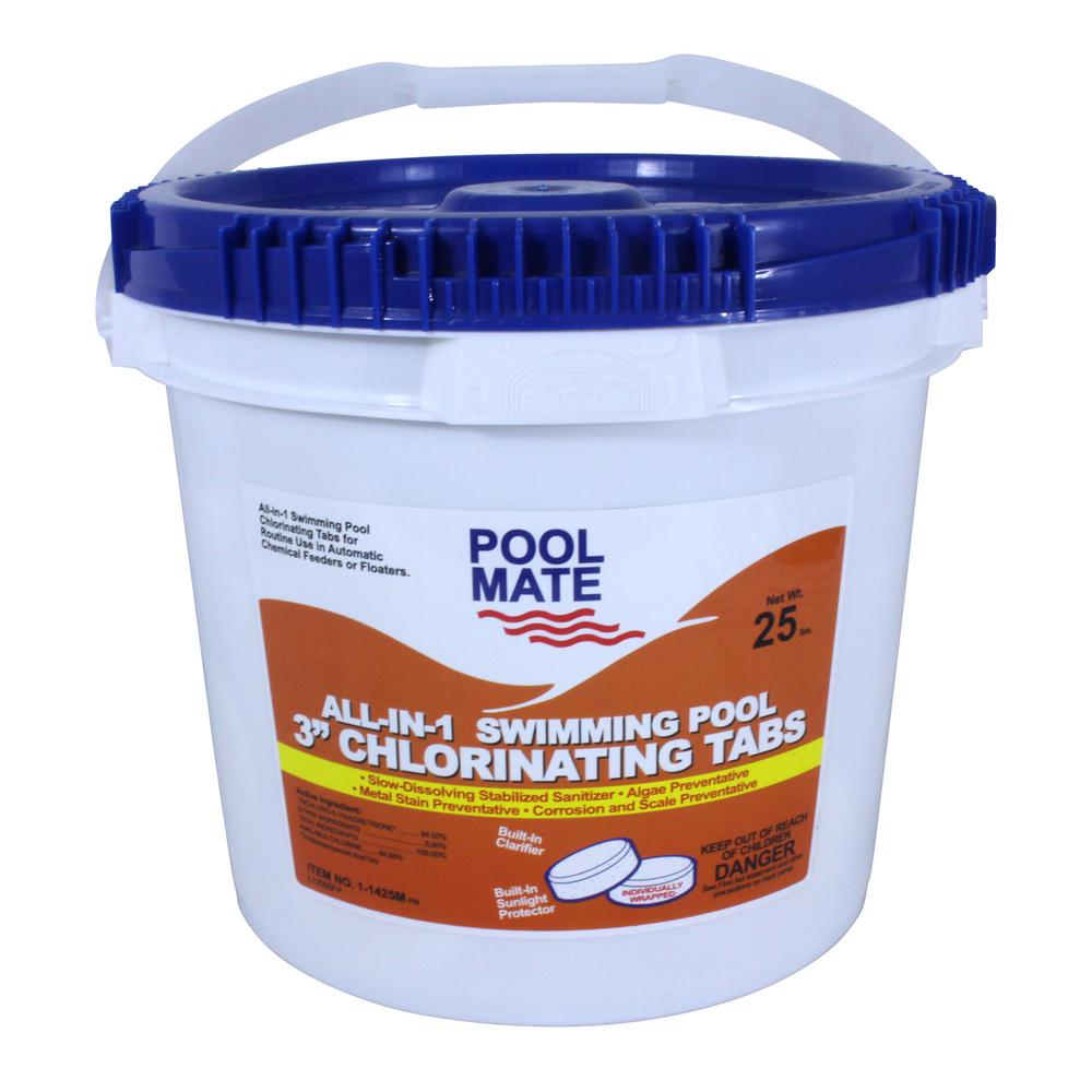 Pool Mate 25 Lb Pool All In 1 3 In Chlorinating Tablets 1 1425m The Home Depot