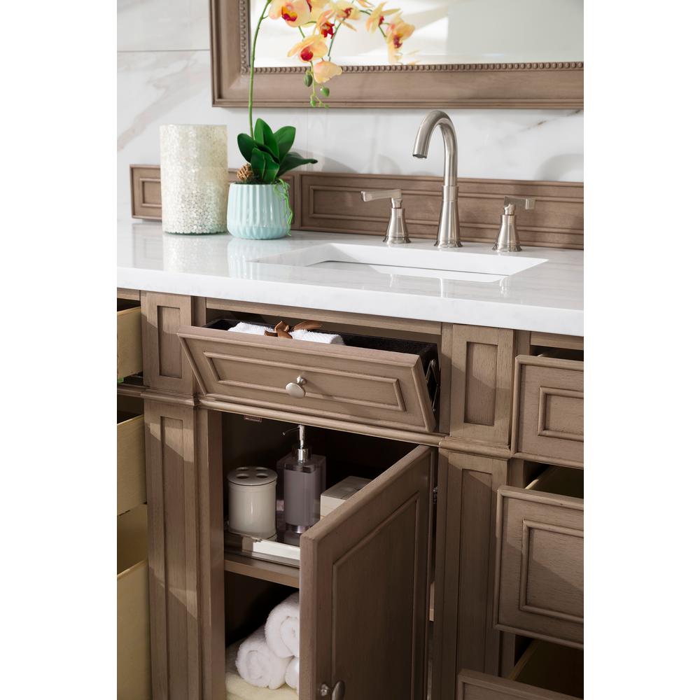 James Martin Vanities Bristol 60 In W Single Bath Vanity In Whitewashed Walnut With Solid Surface Vanity Top In Arctic Fall With White Basin 157v60sww3af The Home Depot