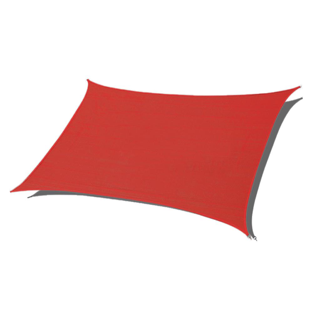 Shade&Beyond 8 ft. x 10 ft. Red Rectangle Sun Shade Sail 185 GSM UV Block for Patio Deck Yard