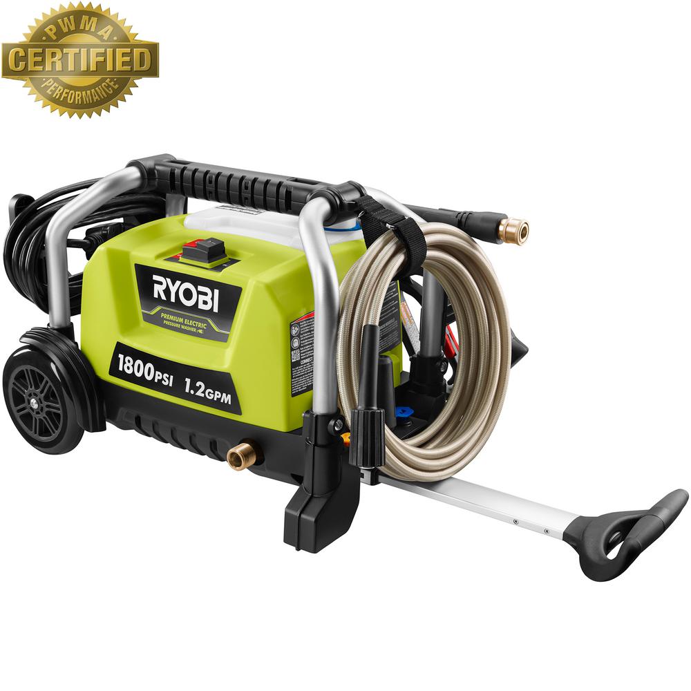 RYOBI 1,800 psi 1.2 GPM Wheeled Electric Pressure Washer