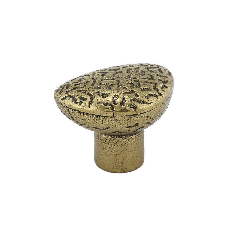 Richelieu Hardware 3/8 in. Hammered Burnished Brass Knob