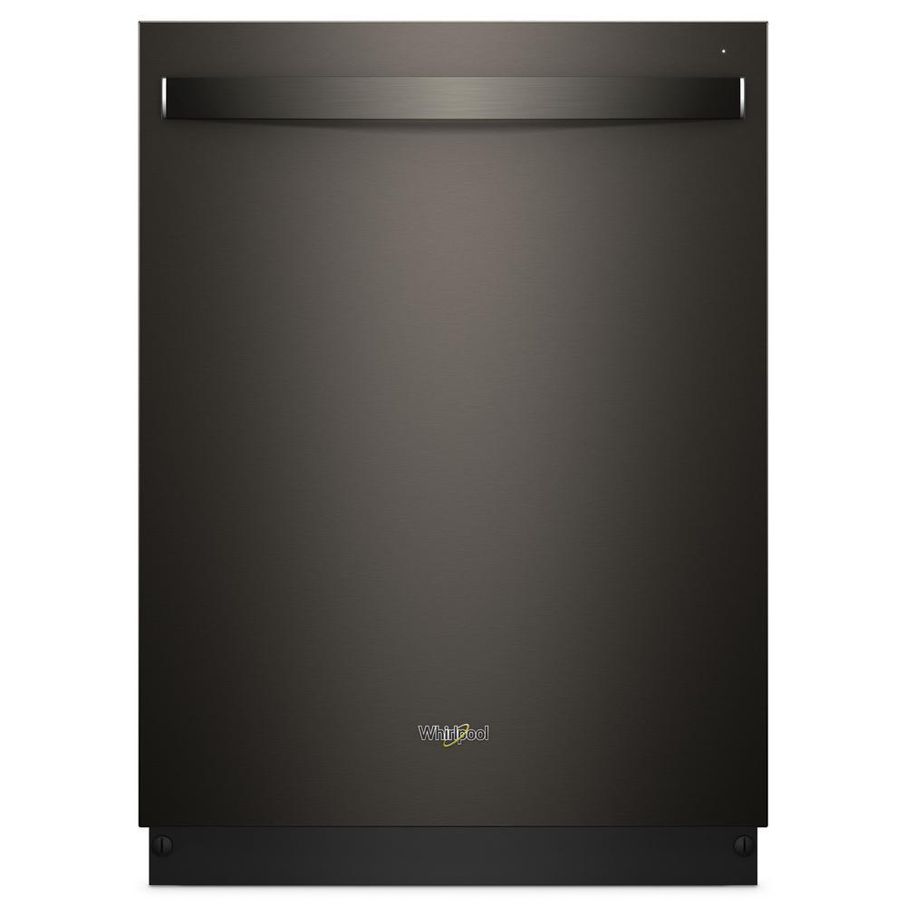 black stainless steel dishwasher cover